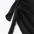 thumbnail image 4 of 3 Piece Swimsuits for Women Bandeau Bikini Set with Tie Side Sarong Wrap Skirt Ribbed 2 Piece Bathing Suits Crinkle Beachwear, 4 of 8