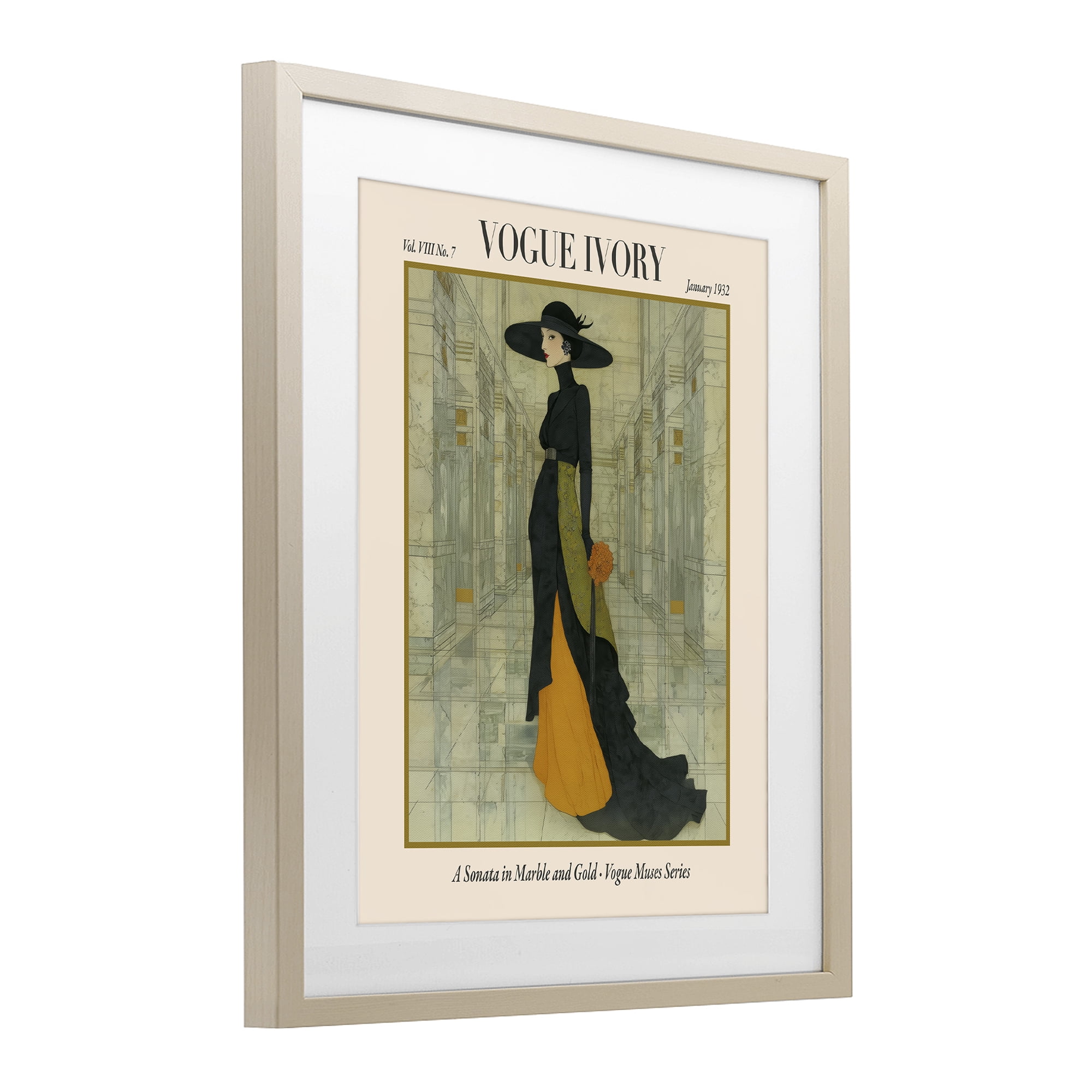 Stupell Industries Ivory Hall Magazine Birch Framed Print Under Glass, design by A Barefoot Stylist