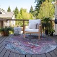 thumbnail image 6 of Addison Rugs Chantille Indoor/Outdoor Contemporary Abstract Blue Washable Round Rug, 8' x 8', 6 of 6