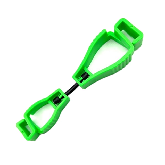 Clip para guantes de plástico antideslizante, manos libres, multifuncional, portátil, reutilizable, color verde