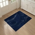 thumbnail image 3 of ODIKA 3'x5' Blue Dark Geometric Design Washable Throw Rug Dynamic Abstract Pattern with Modern Flair for Entryway, Kitchen, Mudroom, Stain Resistant, Low Profile, Non-Slip, 3 of 7