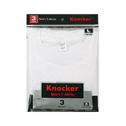 247 Frenzy Men's Essentials Knocker PACK OF 3 Cotton T Shirt Top - All White