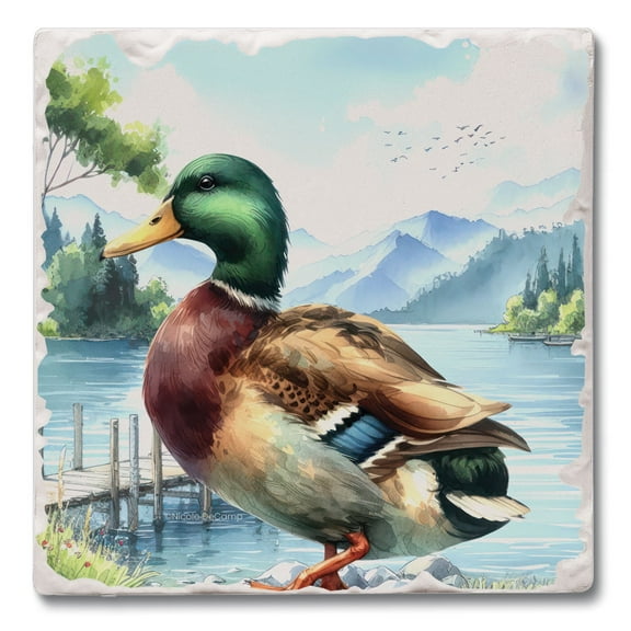 Thirstystone "Lake Duck" Single Tumbled Tile Stone Coaster