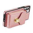 thumbnail image 5 of ELEHOLD Crossbody Wallet Case for Samsung Galaxy A53 5G,Premium Leather Case with Card Holders Zipper Pocket Metal Snap Stand Function Detachable Shoulder Strap Luxury Case for Women,Rosegold, 5 of 7