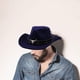 thumbnail image 2 of Sombrero de vaquero para mujer, invierno, otoño, ligero, moda informal, sombrero de vaquera para viajes Azul marino, 2 of 9