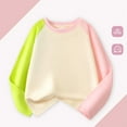 thumbnail image 5 of Girls' Cotton Long Sleeve T-Shirt Color-Block Drop Shoulder Crew Neck Shirt Spring & Autumn Casual Fashion Shirt (3-14 Years), 5 of 9