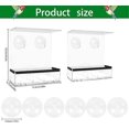 thumbnail image 2 of Comedero para pájaros para ventanas, 2 piezas de comedero para pájaros de acrílico para exteriores con 6 ventosas, transparente con bandeja extraíble, comedero para pájaros para gorriones, pájaros si, 2 of 5