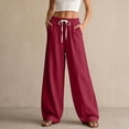thumbnail image 2 of Maean Women Plus Size Pant Loose Elastic Waist Drawstring Summer Lounge Pants Trousers with Pockets M-5XL, 2 of 7