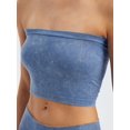 thumbnail image 5 of Acid Washed Strapless Ribbed Crop Top, 5 of 5