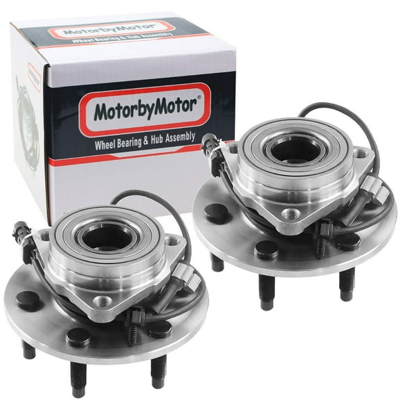MotorbyMotor 515036 Front Wheel Bearing and Hub Assembly 4WD with 6 Lugs for Chevy Silverado Tahoe Avalanche Suburban Express 1500, GMC Sierra Yukon Savana, Cadillac Escalade ESV EXT w/ABS 2pc Set
