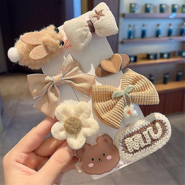 Pinza para el pelo de felpa para niños, pasadores laterales para niñas pequeñas, gorros para bebés, horquillas nuevas, otoño e invierno