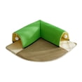 thumbnail image 3 of FITYLE 2 in 1 Cat Tunnel Bed for Indoor Cats, with Removable Washable Mat, for Kitten Puppy Cat House with Toy Ball Playing Exercise green 60cm, 3 of 10