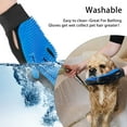 thumbnail image 5 of Pet Grooming Glove Hair Remover Brush Gentle Deshedding Efficient Pet Mitt Pet Massage Gloves Dog Cat Horse Long Short Fur (Pair - Right and Left Hand Blue, One Size Fits All), 5 of 5