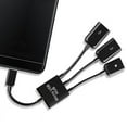 3 In 1 USB OTG Cable Adapter Micro USB HUB Adaptor With 3 Port Power
