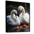 thumbnail image 2 of Designart "Swans In Romantic Embrace I" Animals Swans Floater Framed Wall Art Prints, 2 of 5