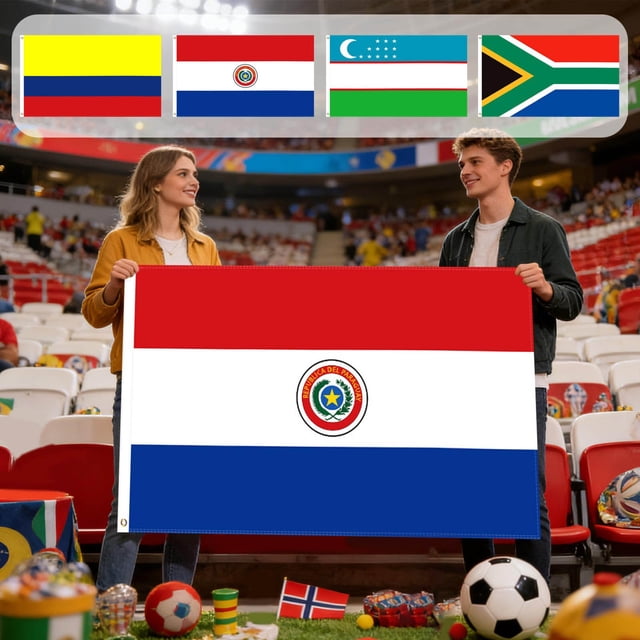 MTBLYS Football Fan Flag 90X150Cm Multicolor Nylon Spandex Material Match Viewing Decor Party Atmosphere Decoration