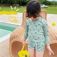 thumbnail image 5 of Mercatoo Baby/Toddler Swimsuit UPF 50+ Sun 𝐏rotection Zipper Bathing Suit 3Pcs Set Kids Beach Surf Diving Swimwear, 5 of 5