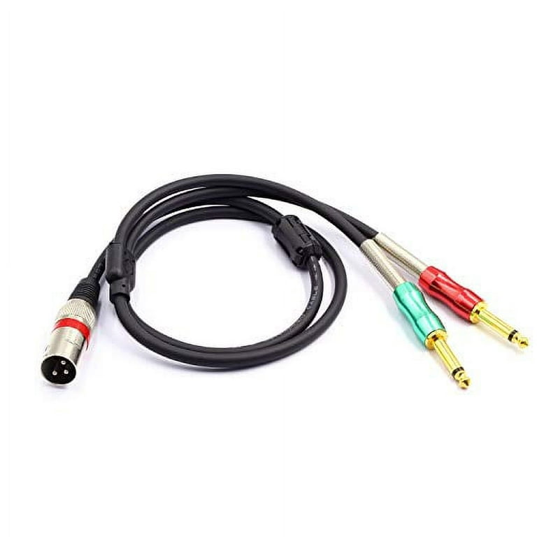SiYear XLR Male to 2 x Phono RCA Plug Adapter Y Splitter Patch Cable, 1 XLR  Male 3 Pin to Dual RCA Male Plug Stereo Audio Cable Connector(1.5 Meters)