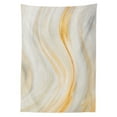 thumbnail image 3 of Ambesonne Ivory Cream Tablecloth Rectangular Table Cover, Wavy Marble Effect, 60"x90", Orange Grey, 3 of 4