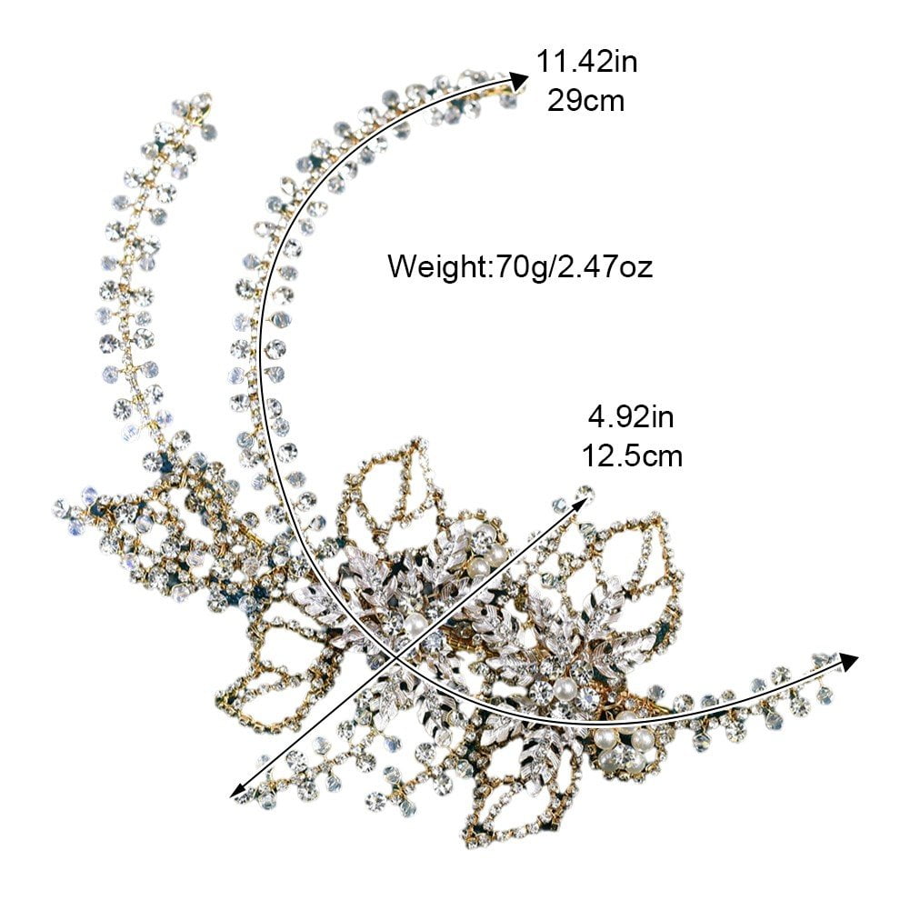 Jiibva Wedding Hair Clip Rhinestone Bridal Hairpiece Flower Hair Clip Elegant Hair Accessories