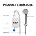 thumbnail image 7 of Electric water heater,Stainless Steel Tankless Heaters Lcd Display Lcd Display Water Water Heaters Lcd 304 Stainless Steel Water Waterproof 304 Bath Bath Water Twirltide Dsfen Qisuo, 7 of 7