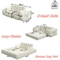 thumbnail image 4 of Lazy Sofa Couch, 78.7" Multi-Functional Foldable Sofa Bed, 3-in-1 Teddy Fabric Foam-Filled Sleeper Sofa Bed for Living Room,Guest Bed,Playroom, 4 of 7