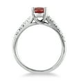 thumbnail image 3 of SZUL Women's 1 Carat Oval Garnet and Diamond Ring in 14K White Gold, 3 of 4