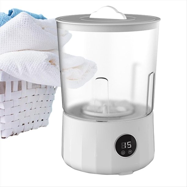 Lavadora Portátil de 1,5 L, Minilavadora Recargable, Limpiadora de , Lavadora de Ropa para Uso Comercial, RV, Interior.