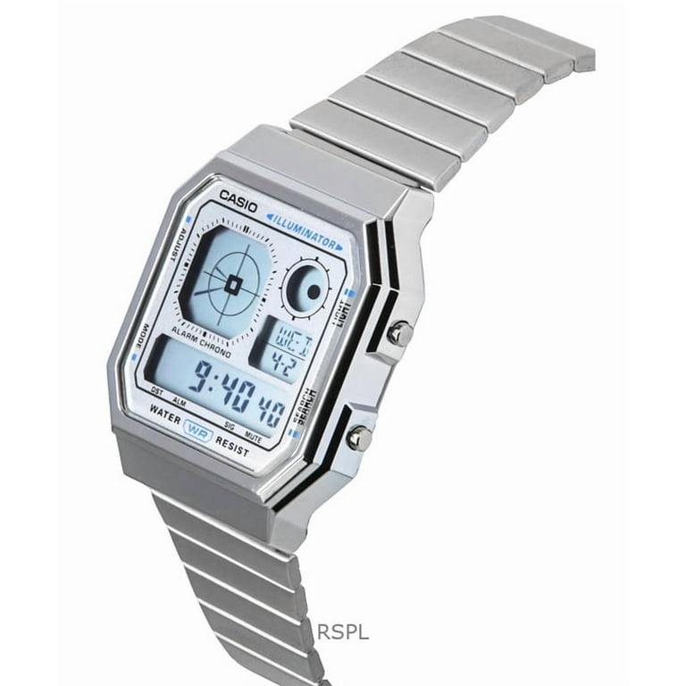 Casio Vintage Digital Stainless Steel Quartz A130WE-7A