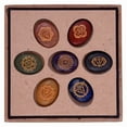 thumbnail image 4 of Seven Chakra Symbol Reiki Crystal Healing Set of 7 pcs with Box Reiki Engraved Natural Crystal Oval Reiki Set(KI_09), 4 of 6