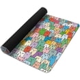 thumbnail image 3 of Cute Colorful Cats Extended Gaming Mouse Pad Large Desk Mat with Non-Slip Rubber Base and Stitched Edges,Keyboard Mouse Mat Desk Pad for Work,Game,Office,Home 35.4 * 15.7 Inch, 3 of 6