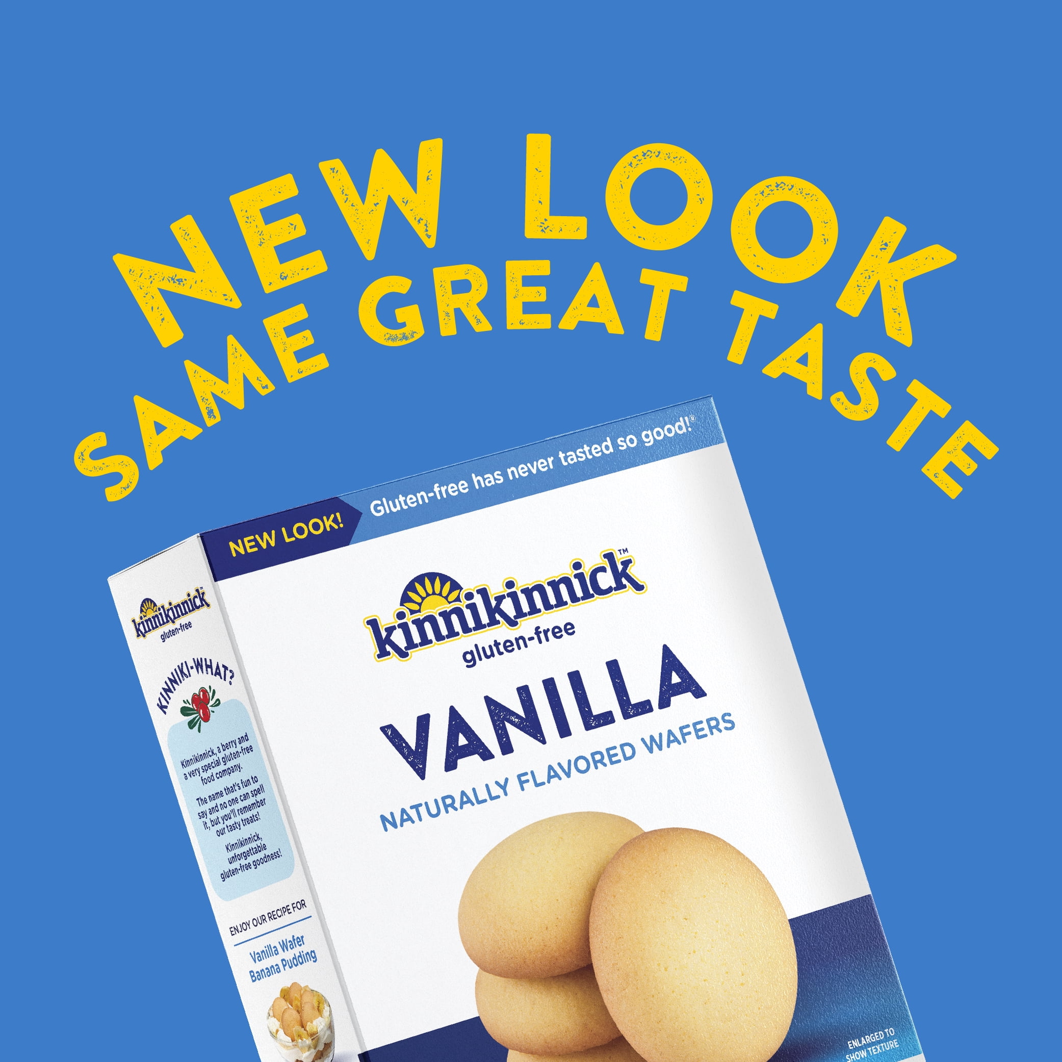 Kinnikinnick - Vanilla Wafers - Gluten Free, Allergy Friendly Cookies - 6.3 oz. Boxes  - 3 Pack