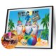 thumbnail image 3 of Cuadros Decorativos 5D Diamond Painting Kit Cool Summer Gnome Full Round Drill DIY Art Crafts Mosaico Ehuebsd Nuevos Originales, 3 of 9