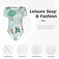 thumbnail image 4 of Pofeuu Animals Riding Across The Sky Print Short Sleeve Body Suits Women Round Neck Bodysuits for Women Onesie Adult Set Body Suit-Medium, 4 of 7