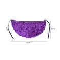 thumbnail image 4 of AGWOLF Sequin Skirt for Women Glitter Mermaid Mini Skirts Sparkly Belly Dance Hip Scarf Music Party Rave Wrap Skirt, 4 of 7
