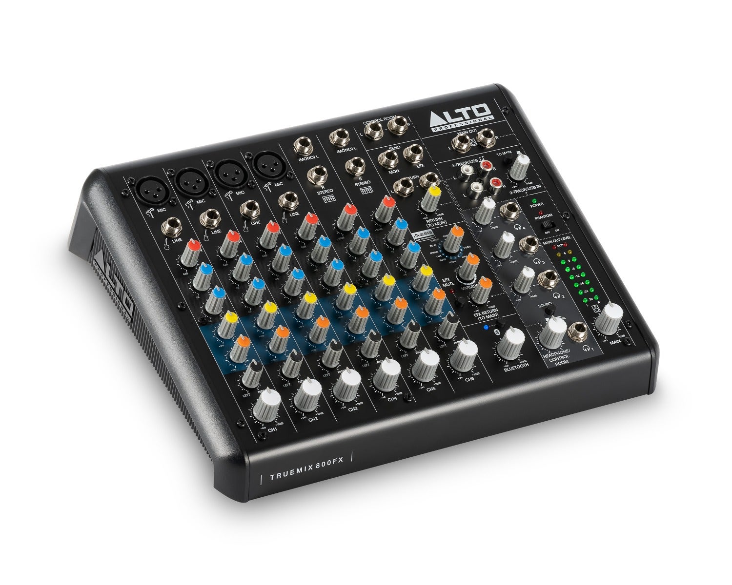 Alto TrueMix 800 FX 8-Channel Compact Mixer with USB, Bluetooth, and Alesis Multi-FX