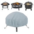 thumbnail image 1 of 85*40Cm Grey Round Fire Pit Stove Dust Cover 210d Oxford Cloth Outdoor Dustproof And Waterproof Cover X5784, 1 of 1