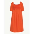 thumbnail image 5 of Free Assembly Women's Smocked Midi Dress with Convertible Sleeves, 5 of 5