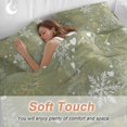 thumbnail image 4 of Christmas Snowflake Comforter Set Queen Size, Green Gold Retro Gradient Texture Soft Bedding Set for Man Woman, 4 Pieces Duvet Cover Set with Fitted Sheet, 2 Pillowcases, 4 of 9