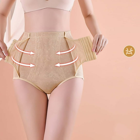 Summer Saving Clearance AXXD Clearance Shapewear For Women,Panties Lace High-Waist Buttocks Puller Abdomen Ne-Piece Clearance Under $5 Clothing Beige 8