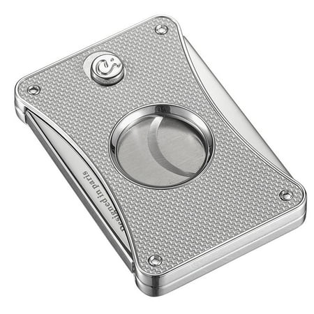 Caseti CACU113CS Caseti Dion Silver Carbon Fiber Double Guillotine Cigar Cutter