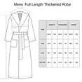 thumbnail image 5 of U2SKIIN Mens Big and Tall Robe with Hooded, Full Length Thickened Plush Bathrobe (Burgundy, S/M), 5 of 5