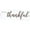 Chocolate Brown, variant on Kitchen Décor Thankful Cursive Vinyl Wall Decals Stickers Quote 23x7-Inch Black