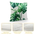 thumbnail image 4 of Acheng Short Plush Pillowcase 1 Piece - Palm Leaves with Lush Branches and Leaves, Tropical Jungle Palm Leaves with Charming Colors White, 4 of 5
