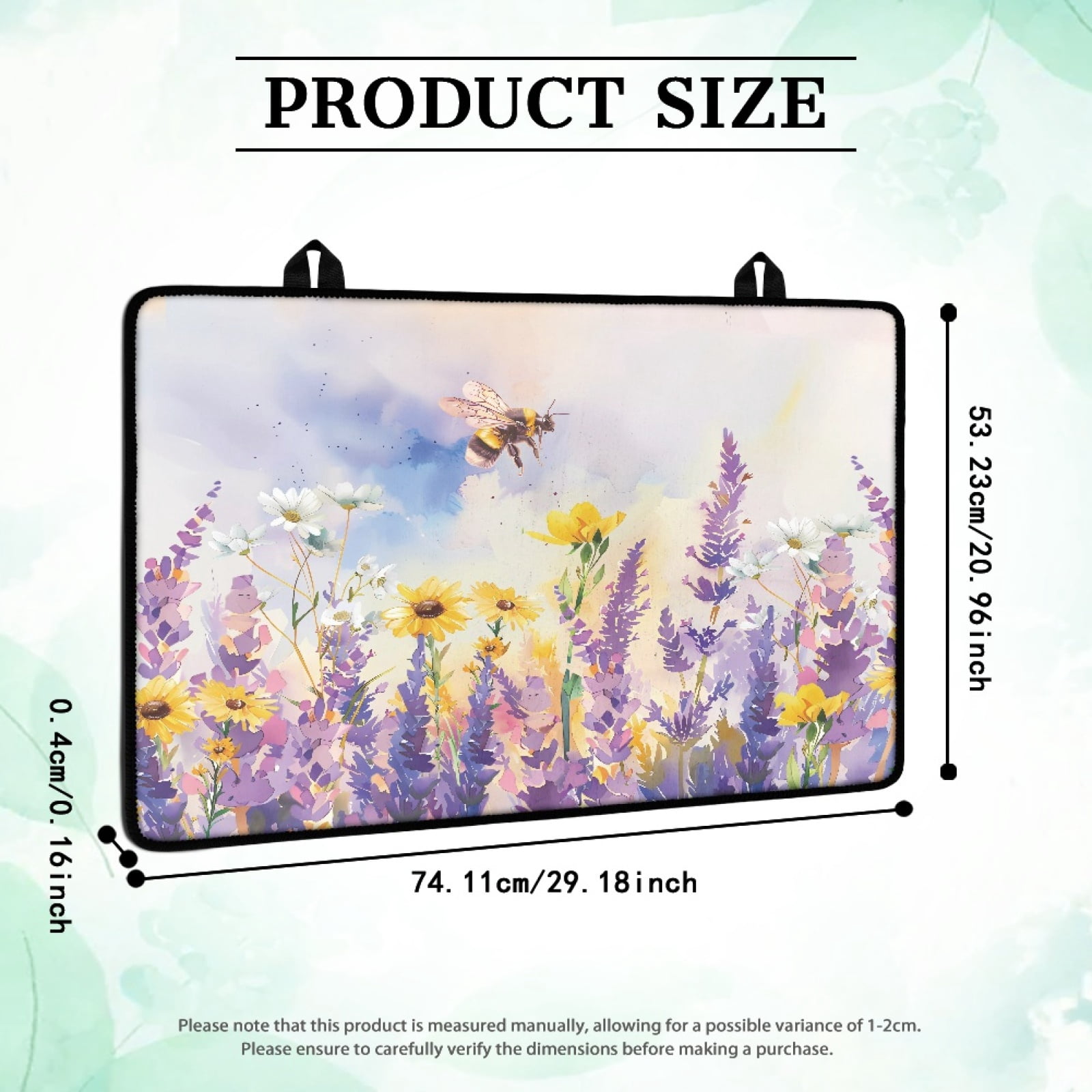 Renewold Stove Cover for Stove Top, Ceramic Stove Top Cover Mat Scratch Resistant Oil Resistant Stovetop Cover Oven Mat Protector for Kitchen Decor, Bee Sunflower Lavender