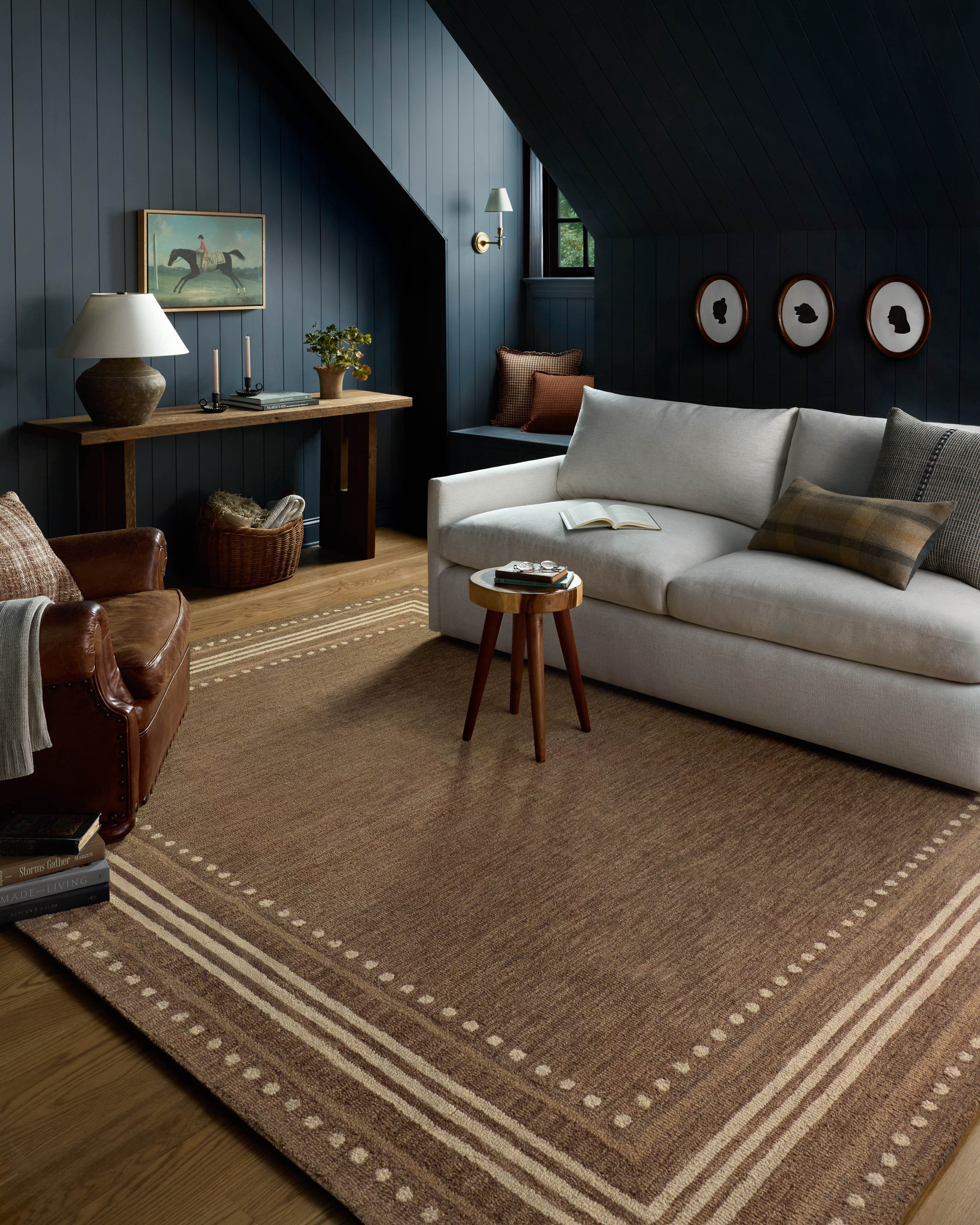 Chris Loves Julia x Loloi Alfie Bark / Natural 18" x 18" Sample Rug