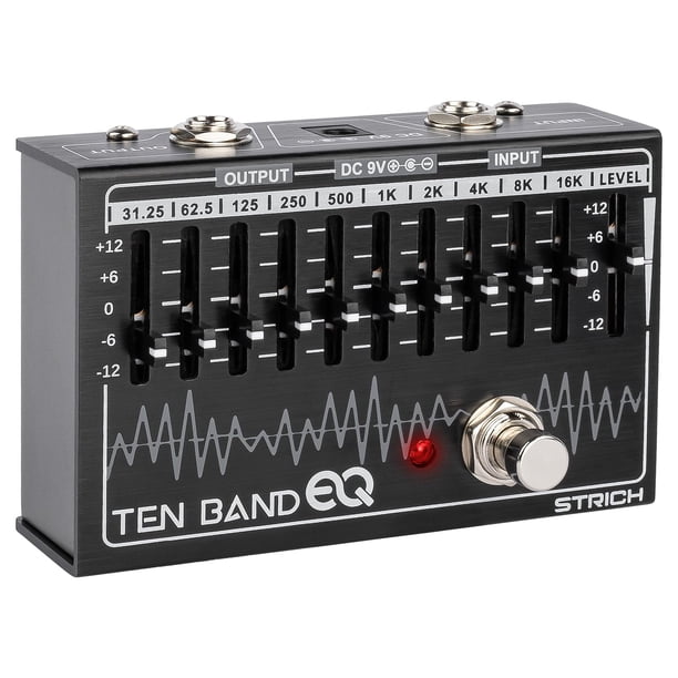Pedal EQ STRICH TEN BAND para guitarra eléctrica y bajo