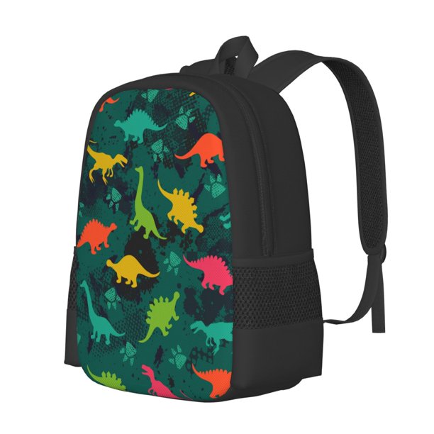 Balery Colorful Dinosaurs Mochila para hombre y mujer - Tela Oxford 600D resistente - Gran capacidad, resistente al agua, ideal para la escuela, viajes y senderismo