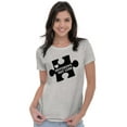 thumbnail image 3 of Different Not Less Autism Puzzle Womens Slim Fit Graphic Tee Brisco Brands X, 3 of 5