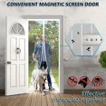 thumbnail image 2 of Hands-Free Mesh Curtain, Magnetic Screen Door with Durable Magnetic Closure, Self Sealing Heavy Duty Mesh, Portable and Washable for Any Door - Fresh Air Circulation, Size:, 2 of 5
